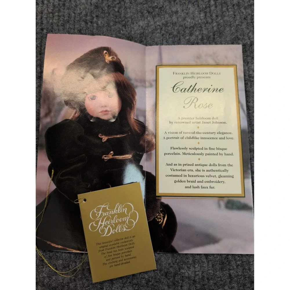 CATHERINE ROSE FRANKLIN HEIRLOOM PORCELAIN DOLL/JANET JOHNSON (In Box)